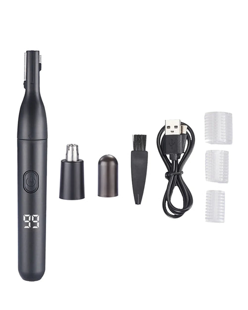 2-in-1 Eyebrow & Nose Hair Trimmer – Painless LED Precision Groomer