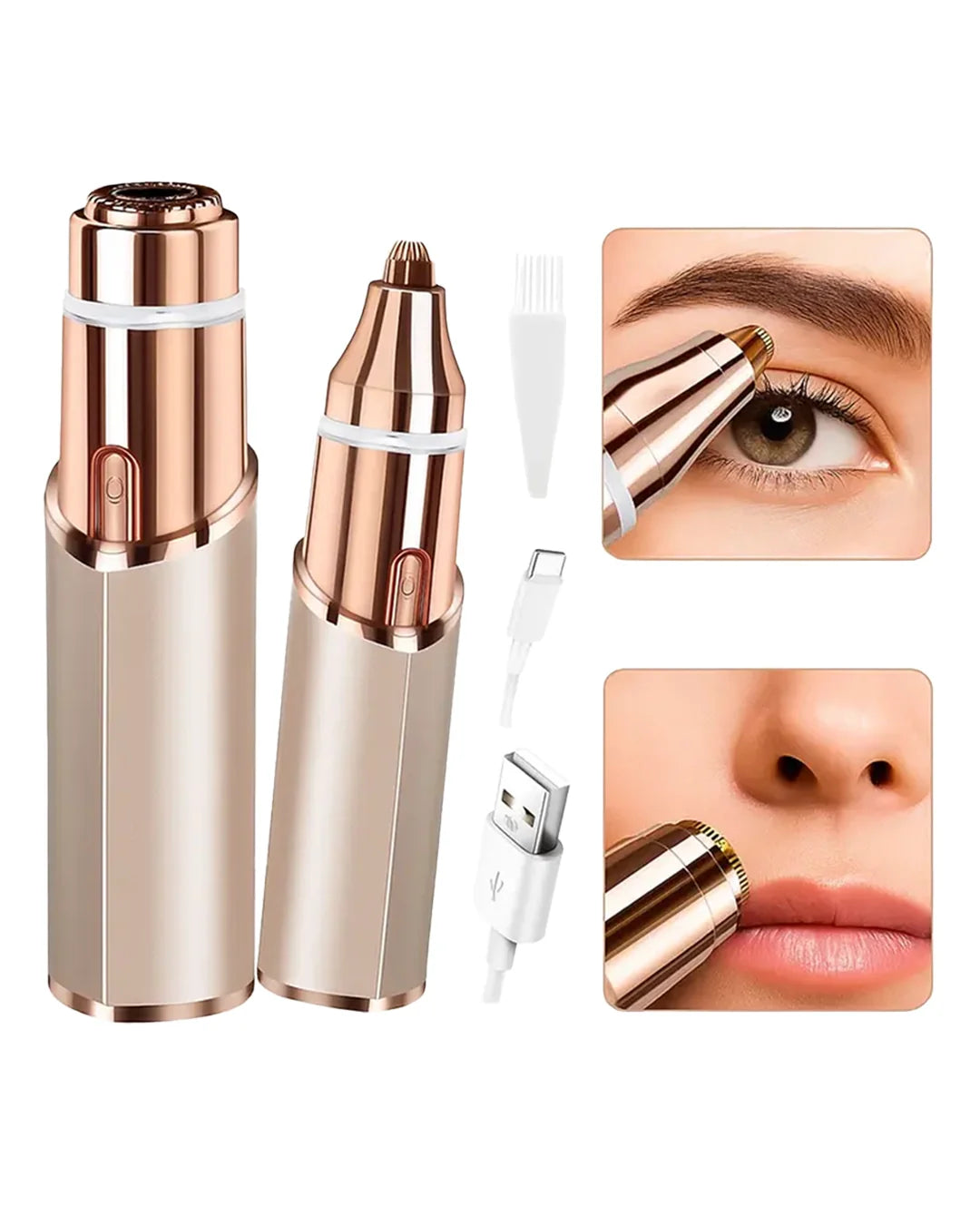 2 in 1 facial & eyebrow hair trimmer