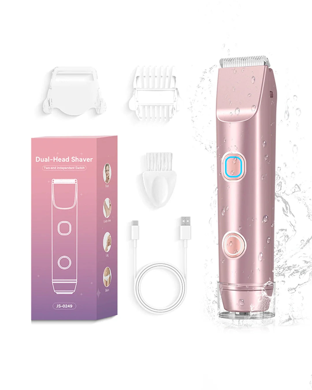 2-in-1 PRO Dual-Head Painless Hair Trimmer