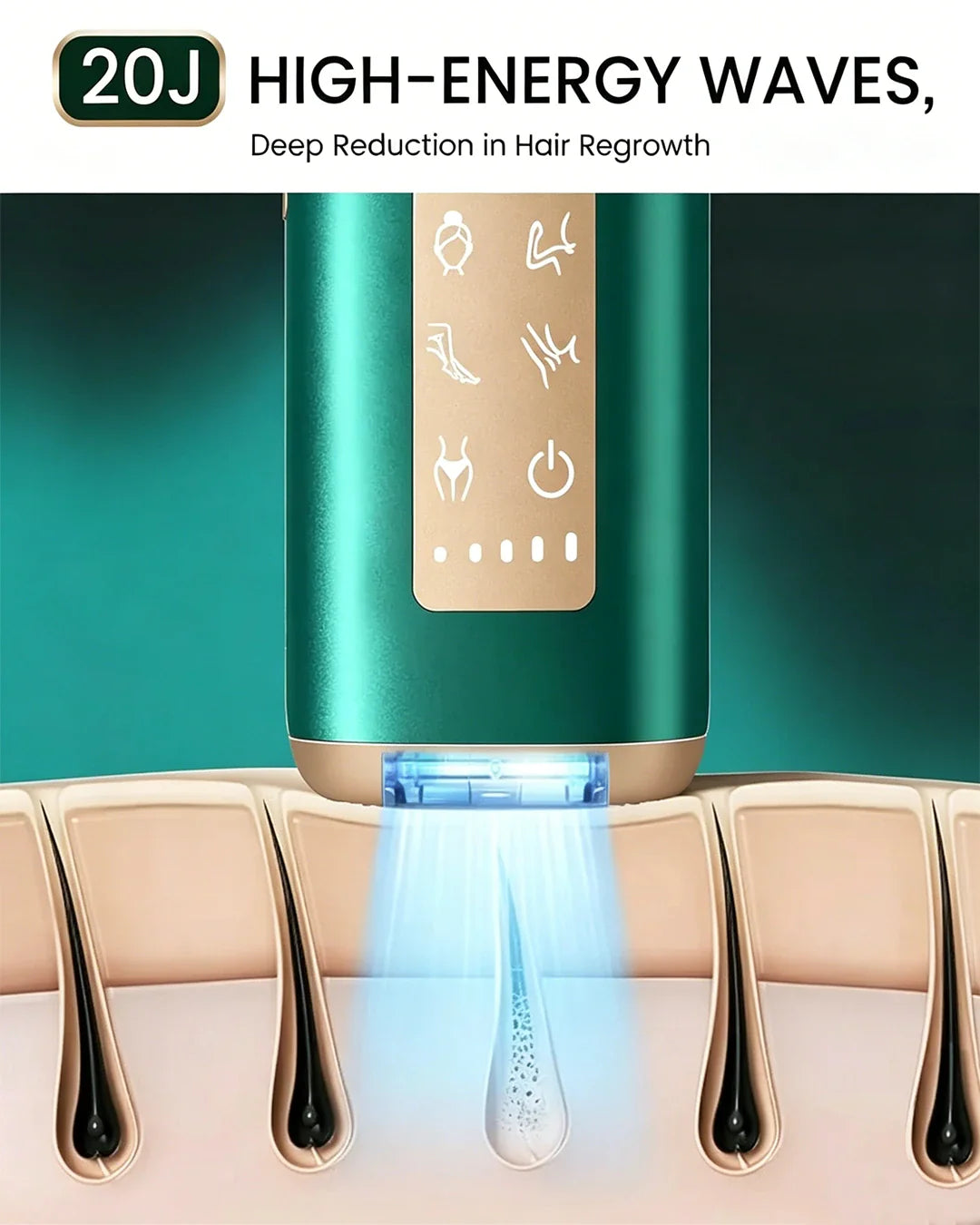 Sapphire Ice Cooling IPL Hair Removal Device