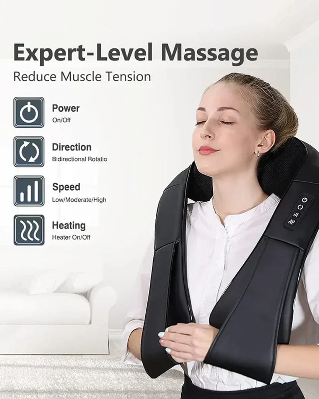 Adjustable Multi-Functional Heated Full-Body Massager