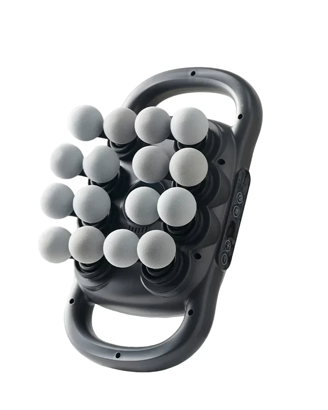 Adjustable Deep Tissue Massage Gun with 12 Heads, 30 Speeds & Red Light Therapy