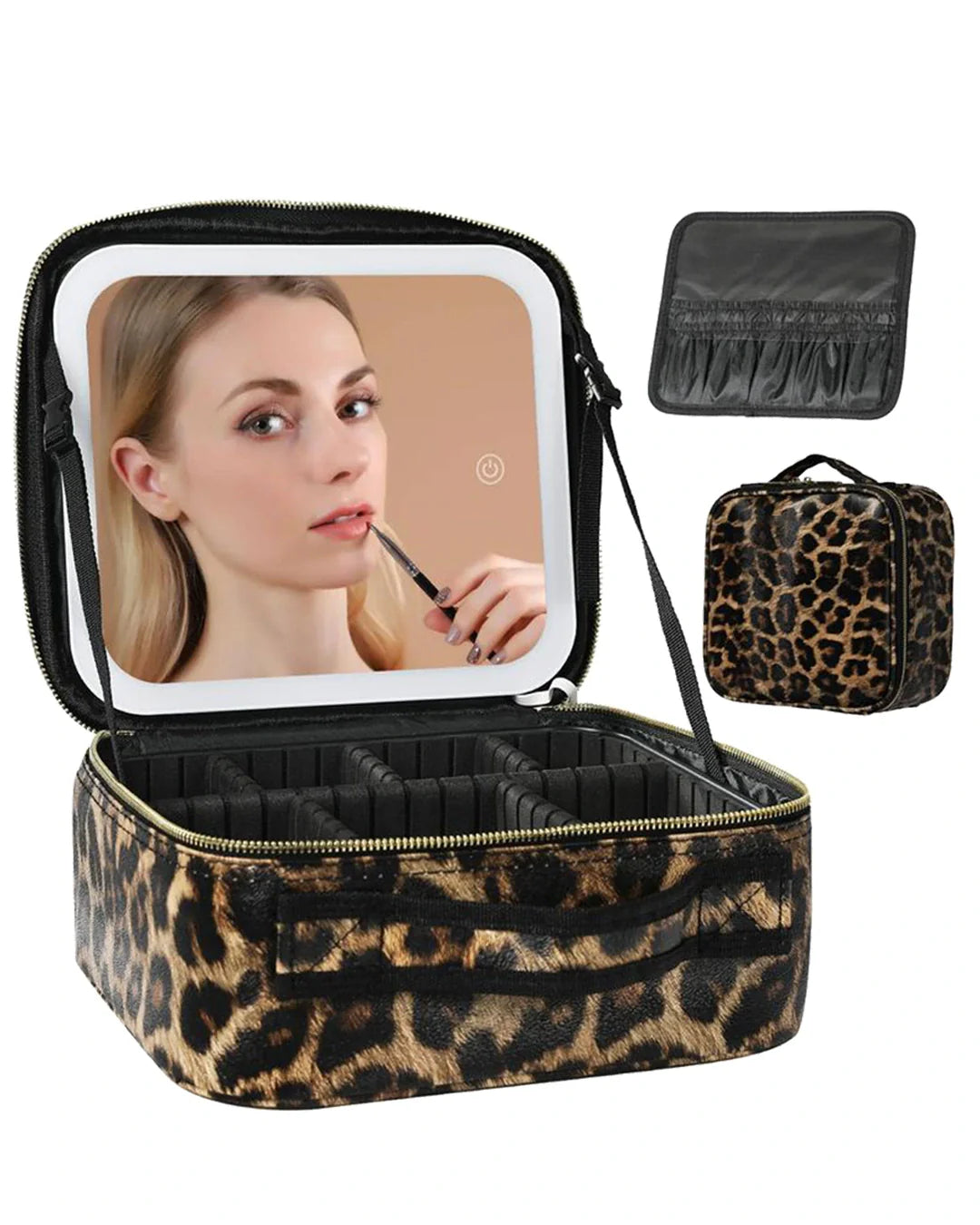 IUIBeauty 3-in-1 LED Vanity Makeup Bag with Mirror