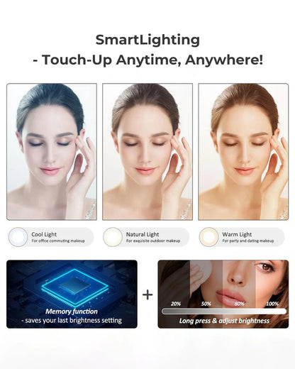 IUIBeauty 3-in-1 LED Vanity Makeup Bag with Mirror